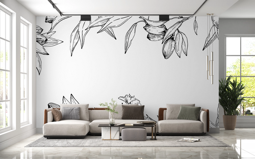 Nature wallpaper - hanging leaf garland