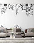 Papier peint nature - guirlande de feuilles suspendues