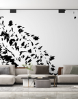 Papier peint nature - croquis d'herbes sauvages mural