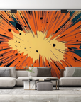 Papier peint pop art - explosion de couleurs rétro