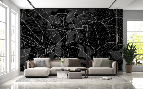 Nature wallpaper - dark tropical leaf mat