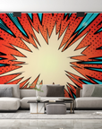 Papier peint pop art - éclat lumineux effet miroir