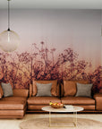 Nature wallpaper – Silhouette of plants against an orange sky
