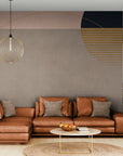 Abstract wallpaper – Minimalist terracotta geometric shapes