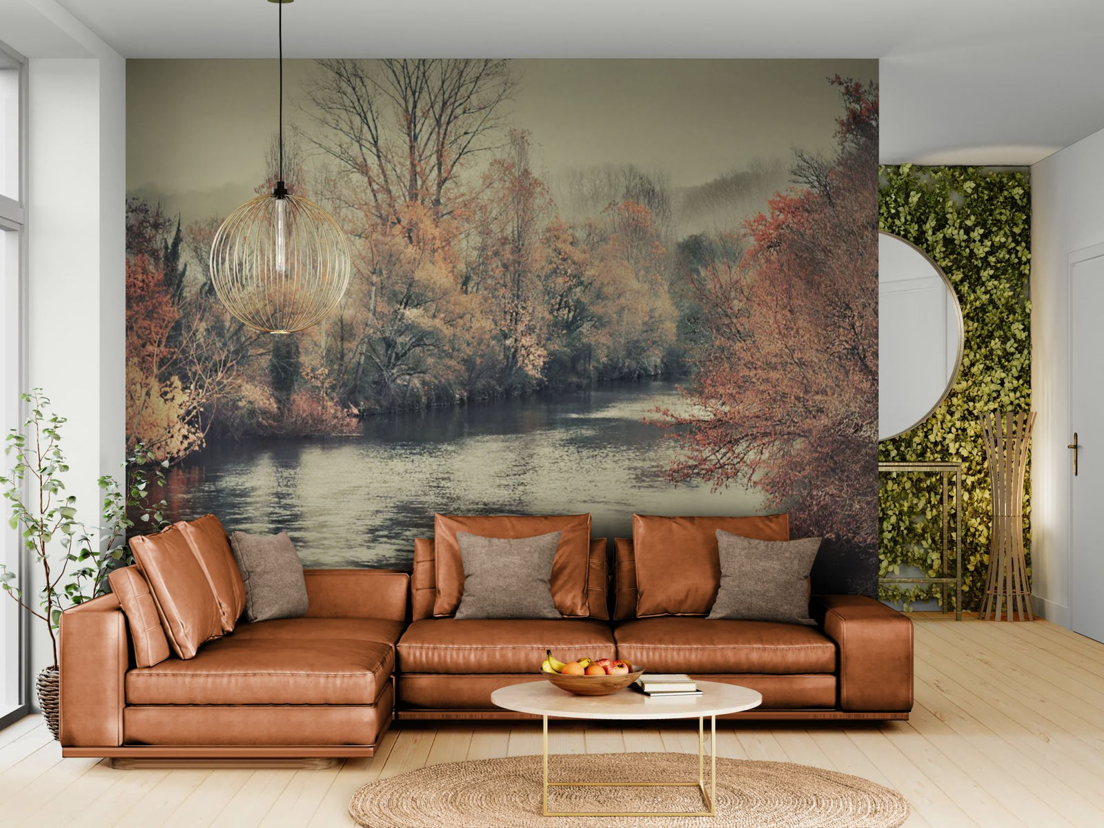 Nature Wallpaper – Calm River in Autumn Forest