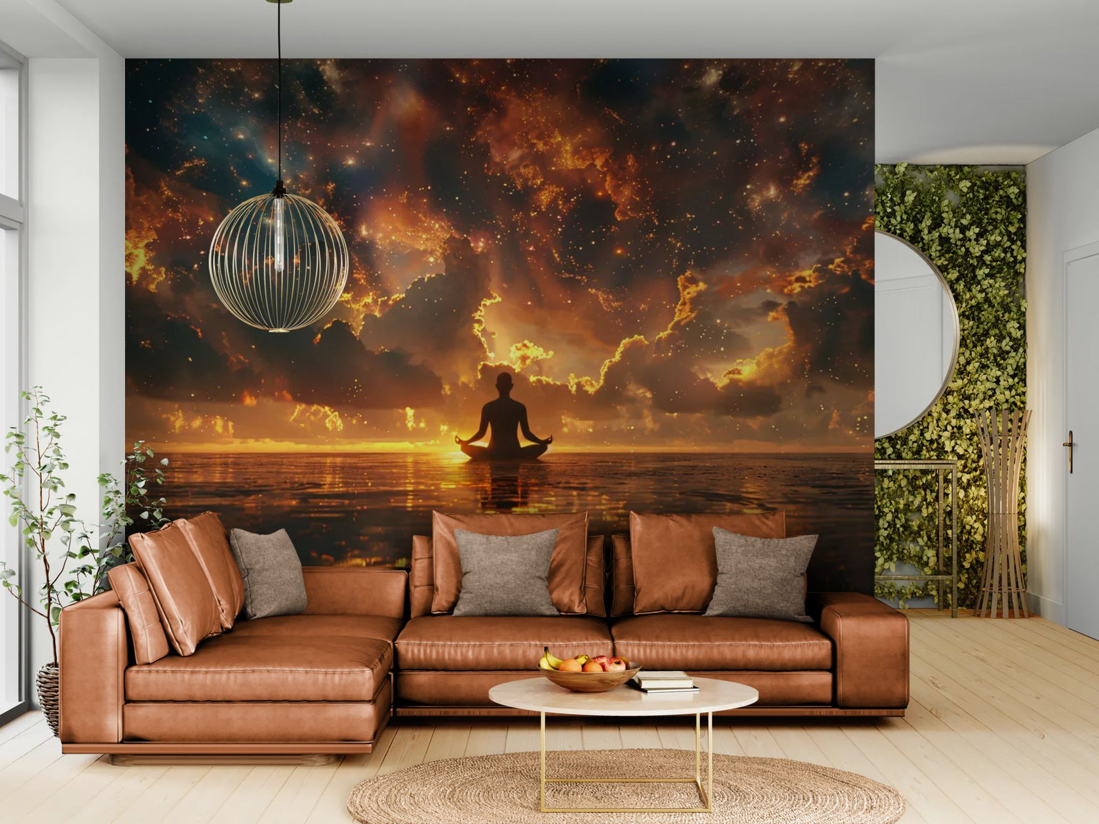 Painted stone Spirituality – Meditation under a starry sky