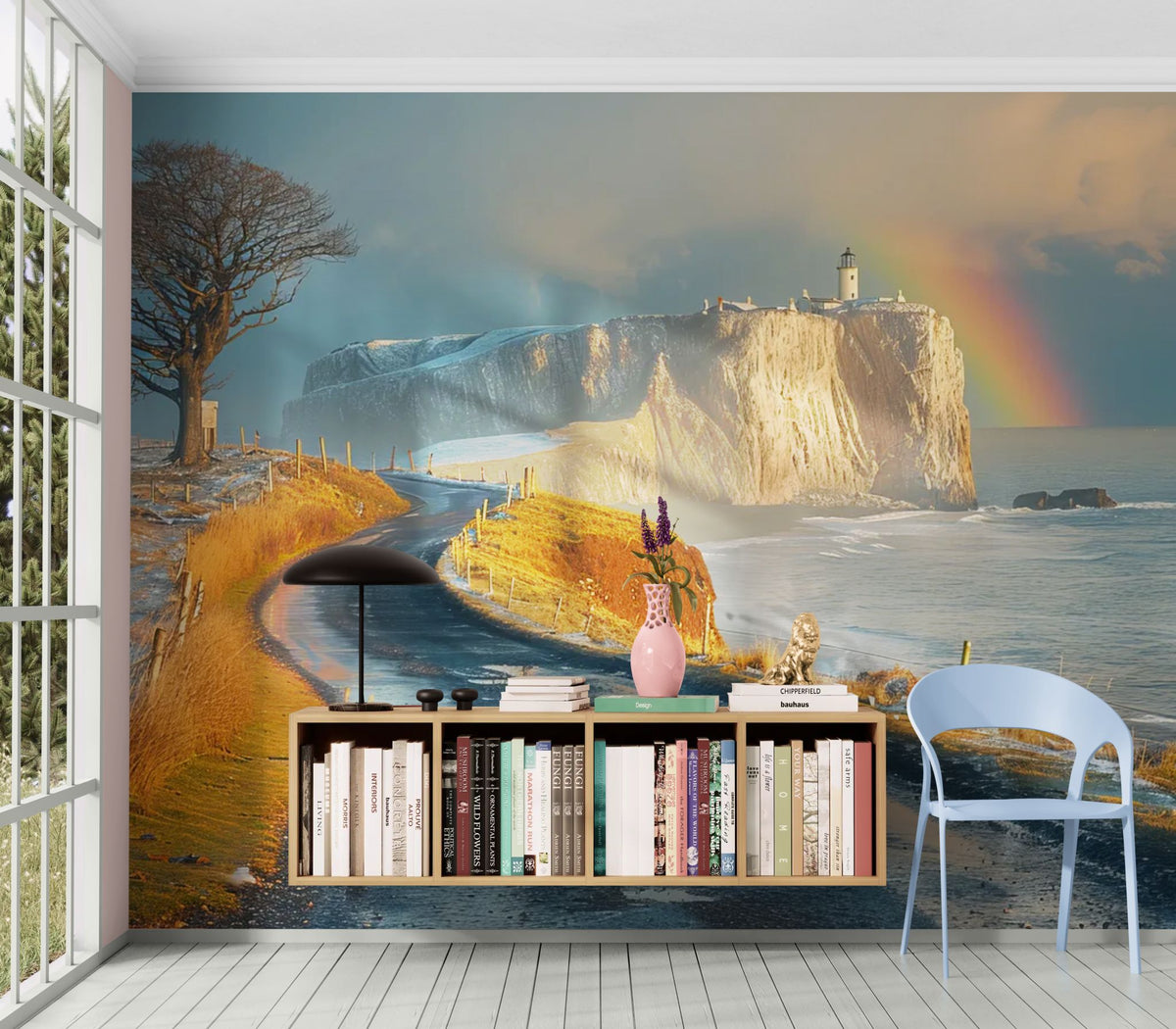 Behang met landschap - Regenboogkloof