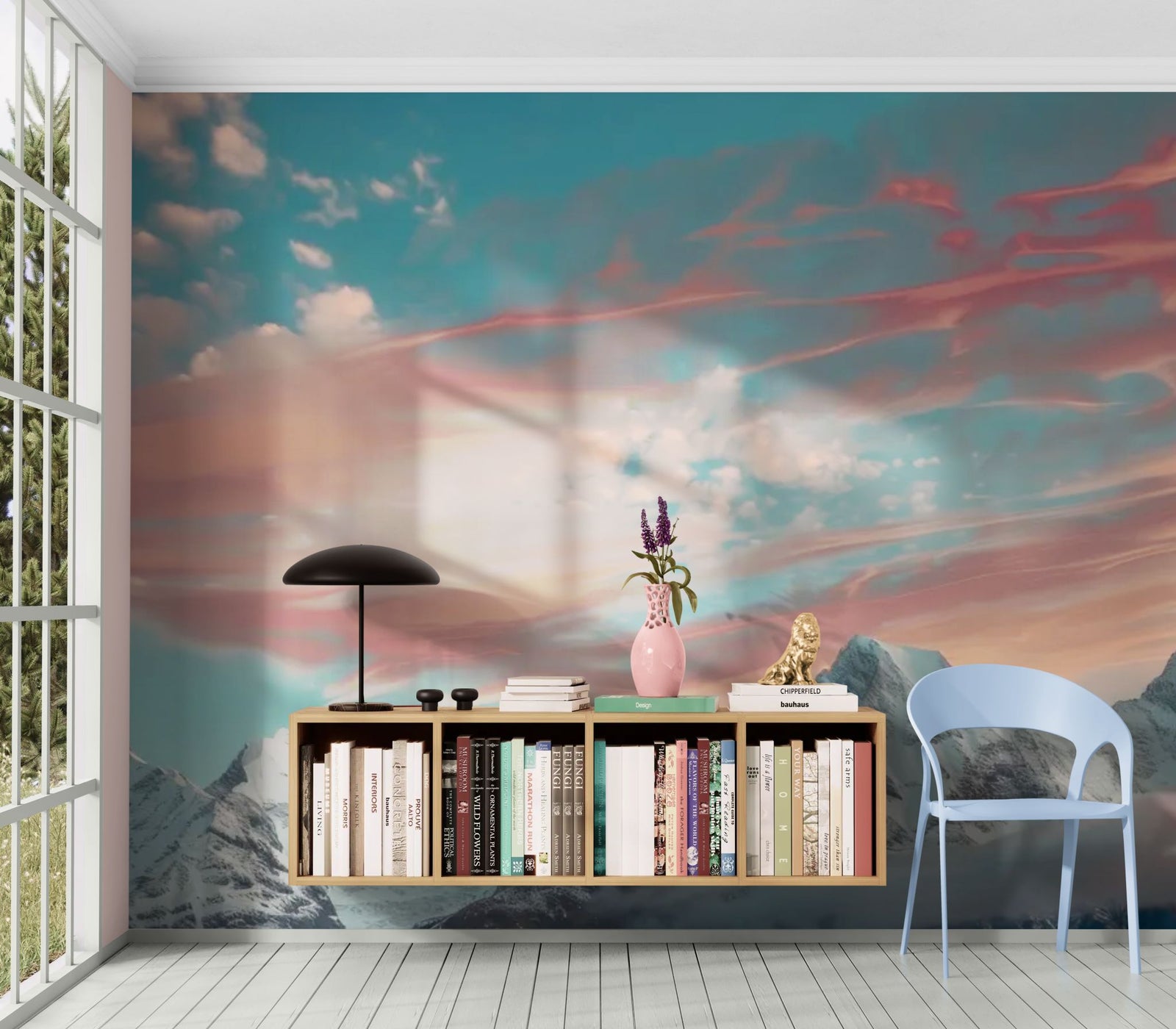 Papier Peint Montagne – Pics Célestes Rosés