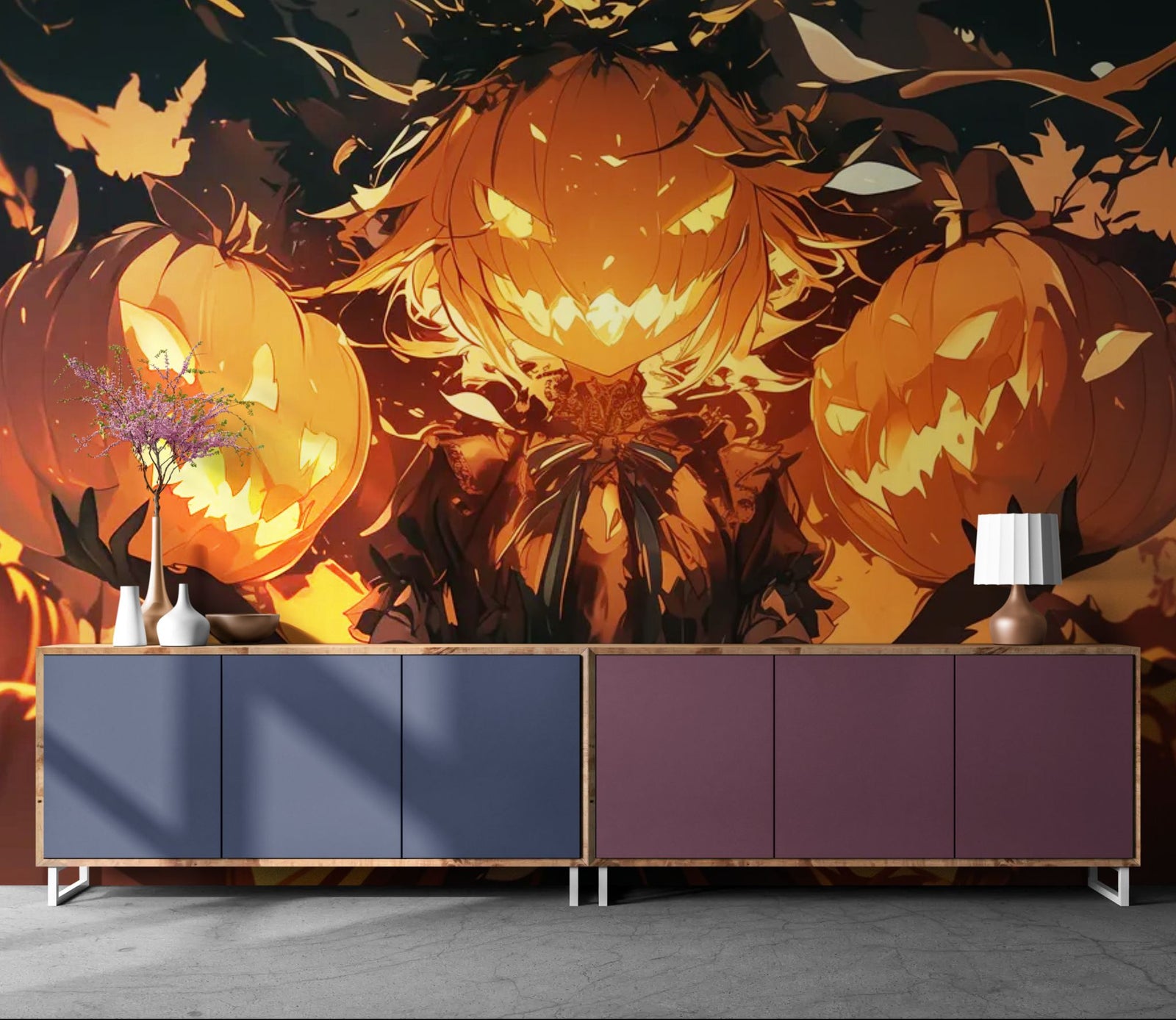 Papier Peint Halloween Anime - Reine Citrouille