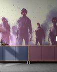 Papier Peint Horreur - Zombies Brume Noire