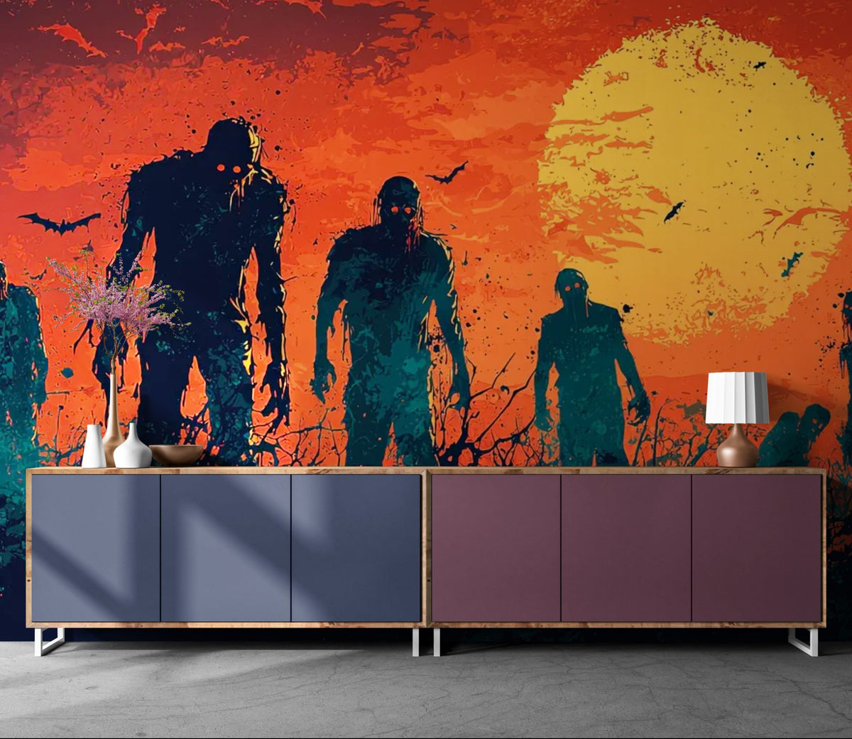 Papel tapiz de terror - Zombies al atardecer