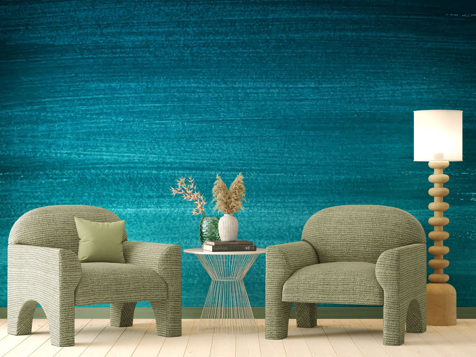 Textured wallpaper – Deep blue watercolor