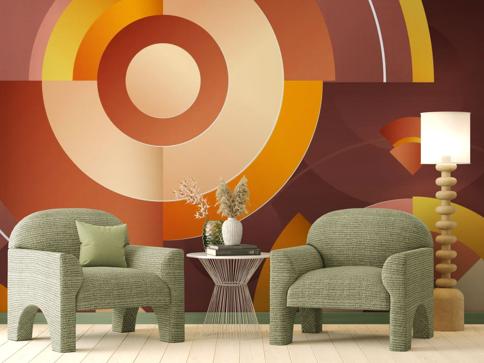 Retro wallpaper – Vintage graphic circles