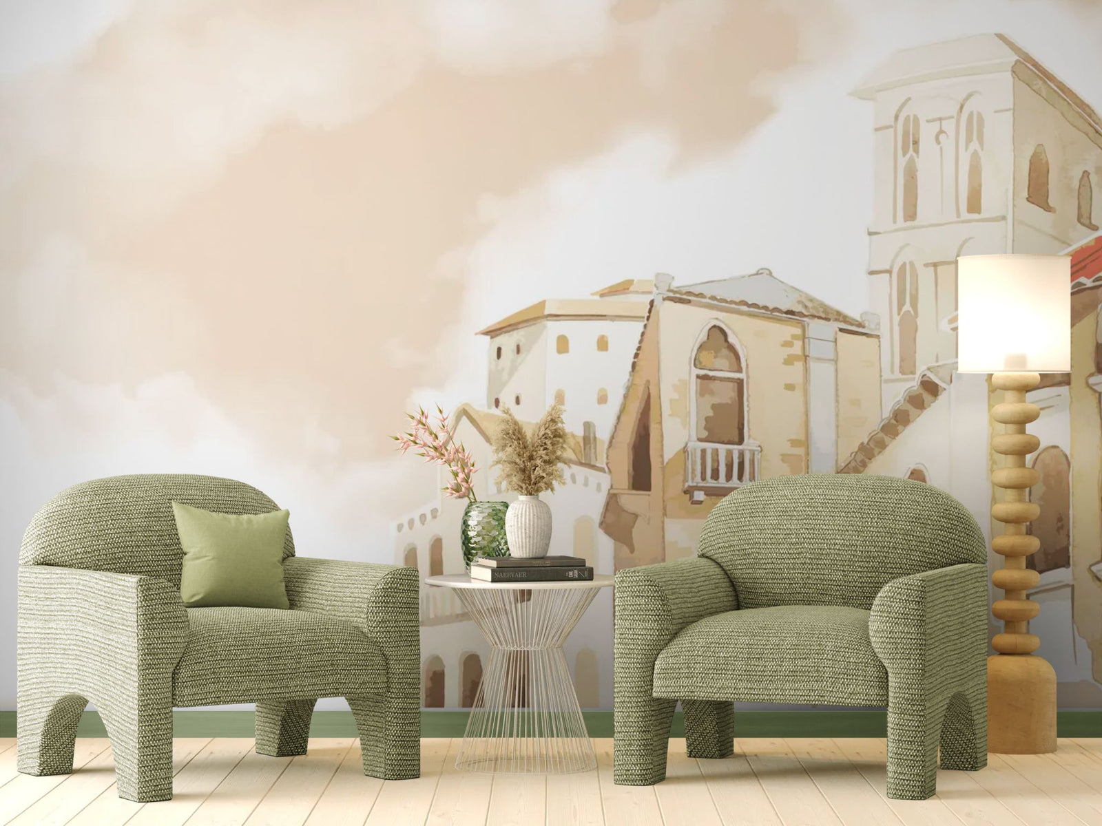 Landscape wallpaper – Vintage Mediterranean architecture