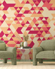 Geometric wallpaper – Retro chic triangular pattern