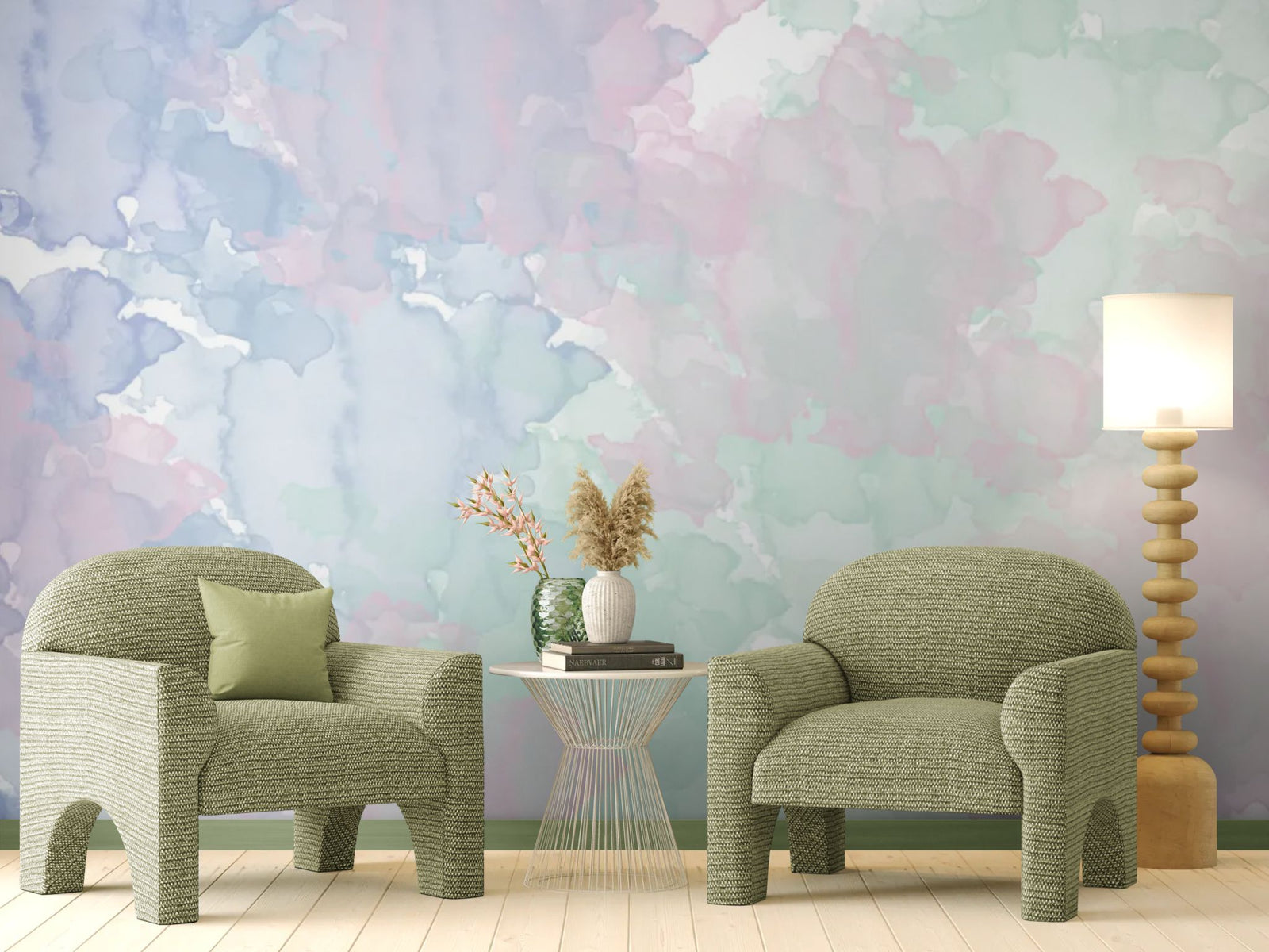 Watercolor wallpaper – Soothing clouds