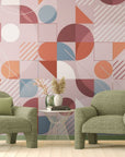 Geometric wallpaper – Modern pastel shapes