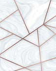 Papier Peint Minimaliste - Géométrique Marbre Blanc
