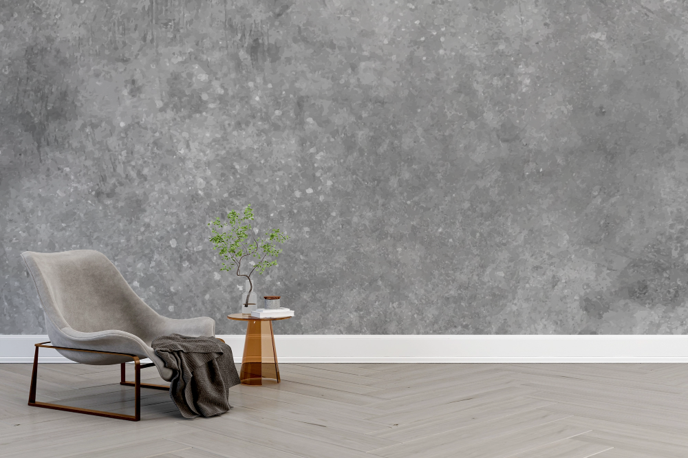 Papier peint grunge - texture de ciment lisse gris classique