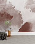 Papier peint grunge - texture aquarelle marron et blanche