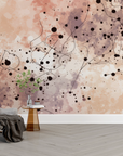Papier peint grunge - éclats et projections de peinture beige
