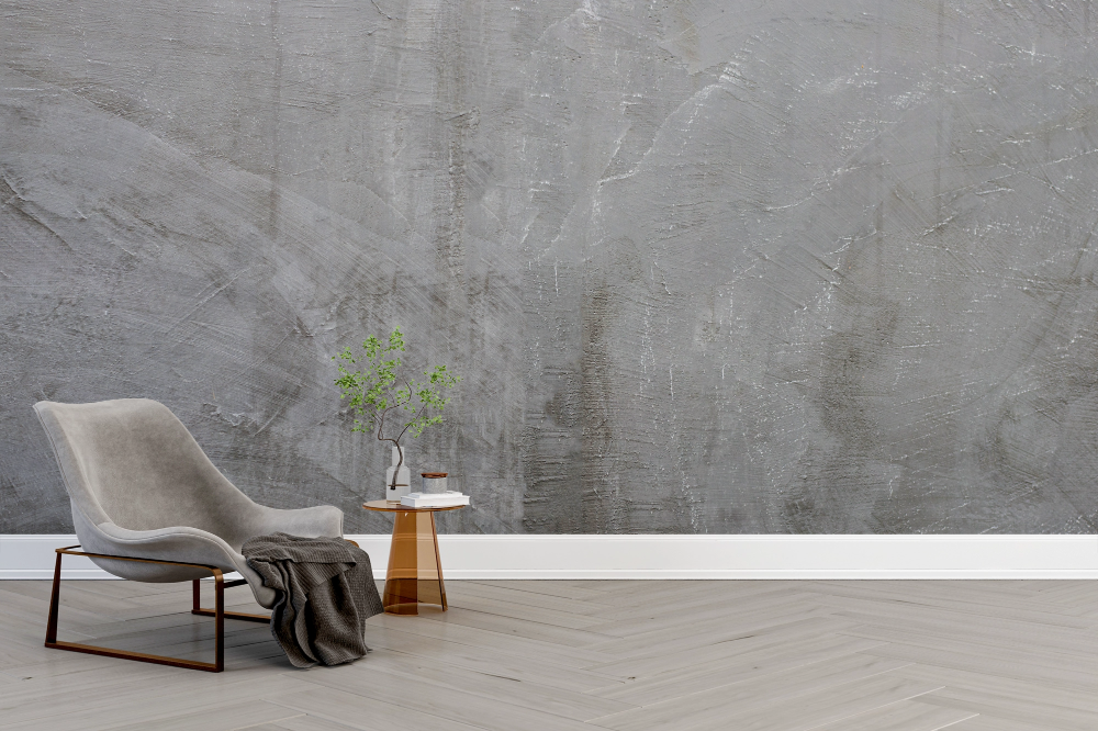Papier peint grunge - texture de ciment industriel gris clair
