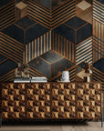 Geometric Wallpaper – Art Deco Cubes
