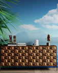 papier peint tropical – palmiers et mer calme