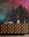Fantasy Wallpaper – Castle and Mystical Nebula