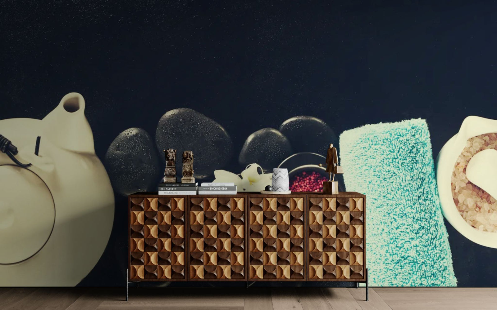 papier peint bien-être – spa et sérénité minérale