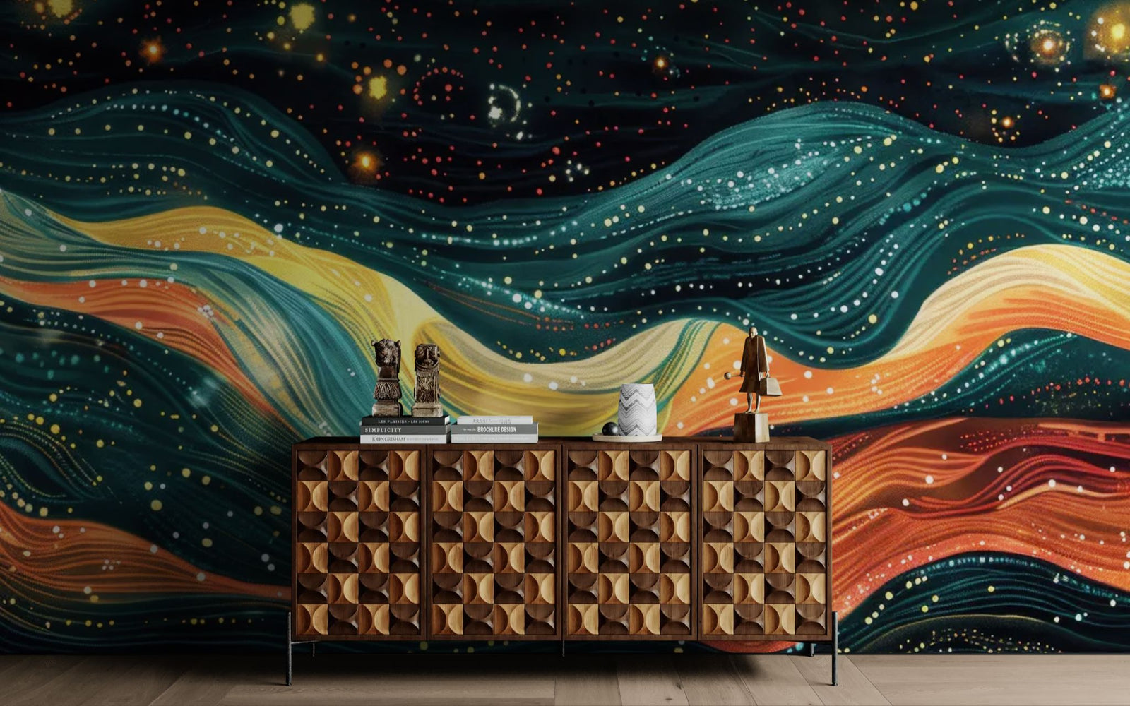 Abstract Wallpaper – Colorful Bright Waves