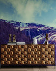 Mountain wallpaper – misty Nordic relief
