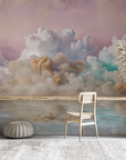 Nature wallpaper - colorful clouds reflecting on the water