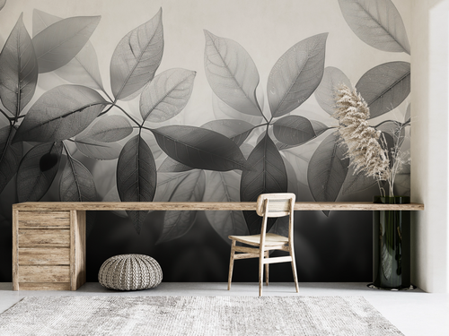 Nature wallpaper - black and white tree branches