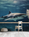 Papier peint animaux - requin blanc dans l'océan azur