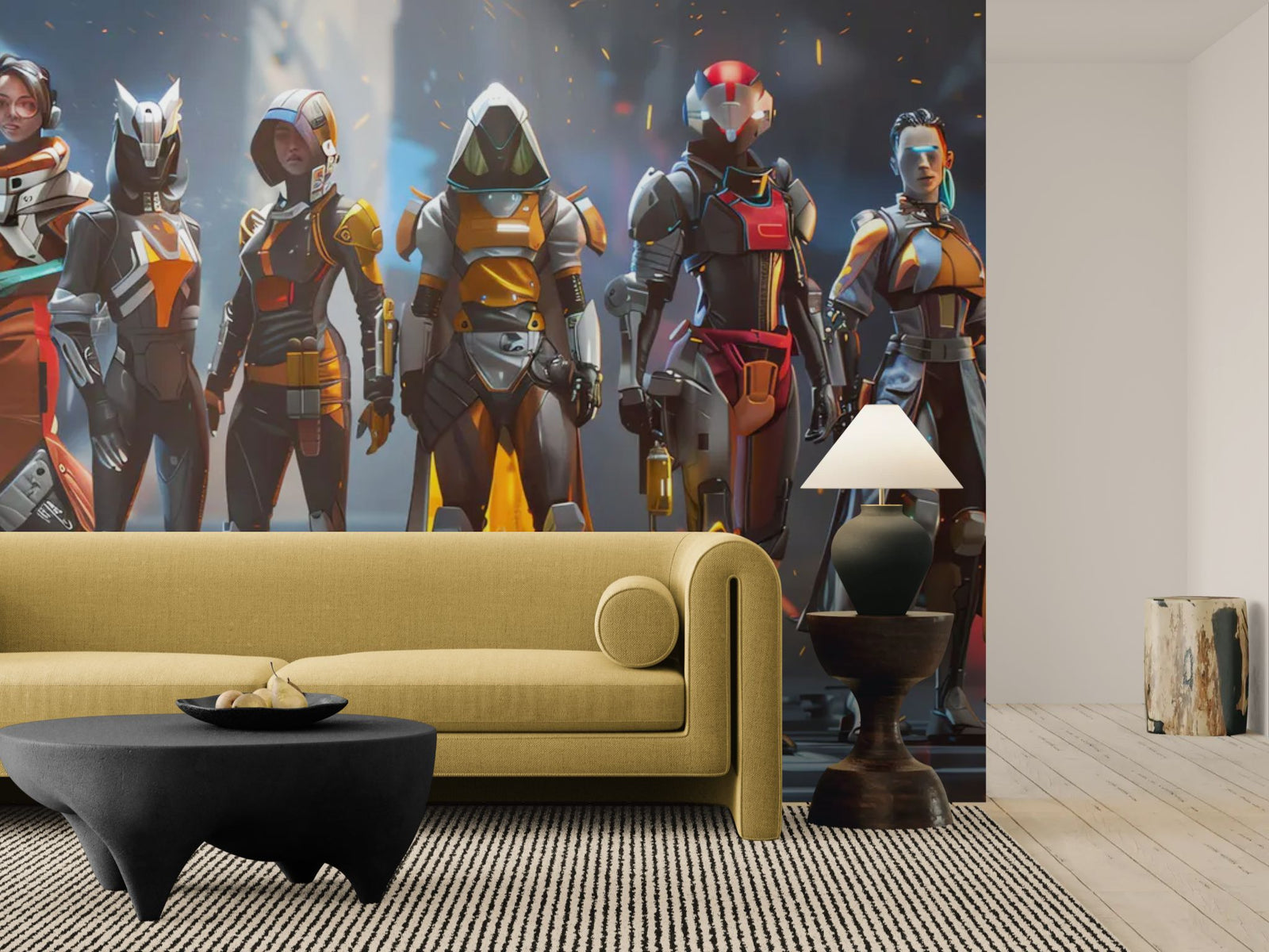 Papier Peint Futuriste - Escouade Cyber Élites