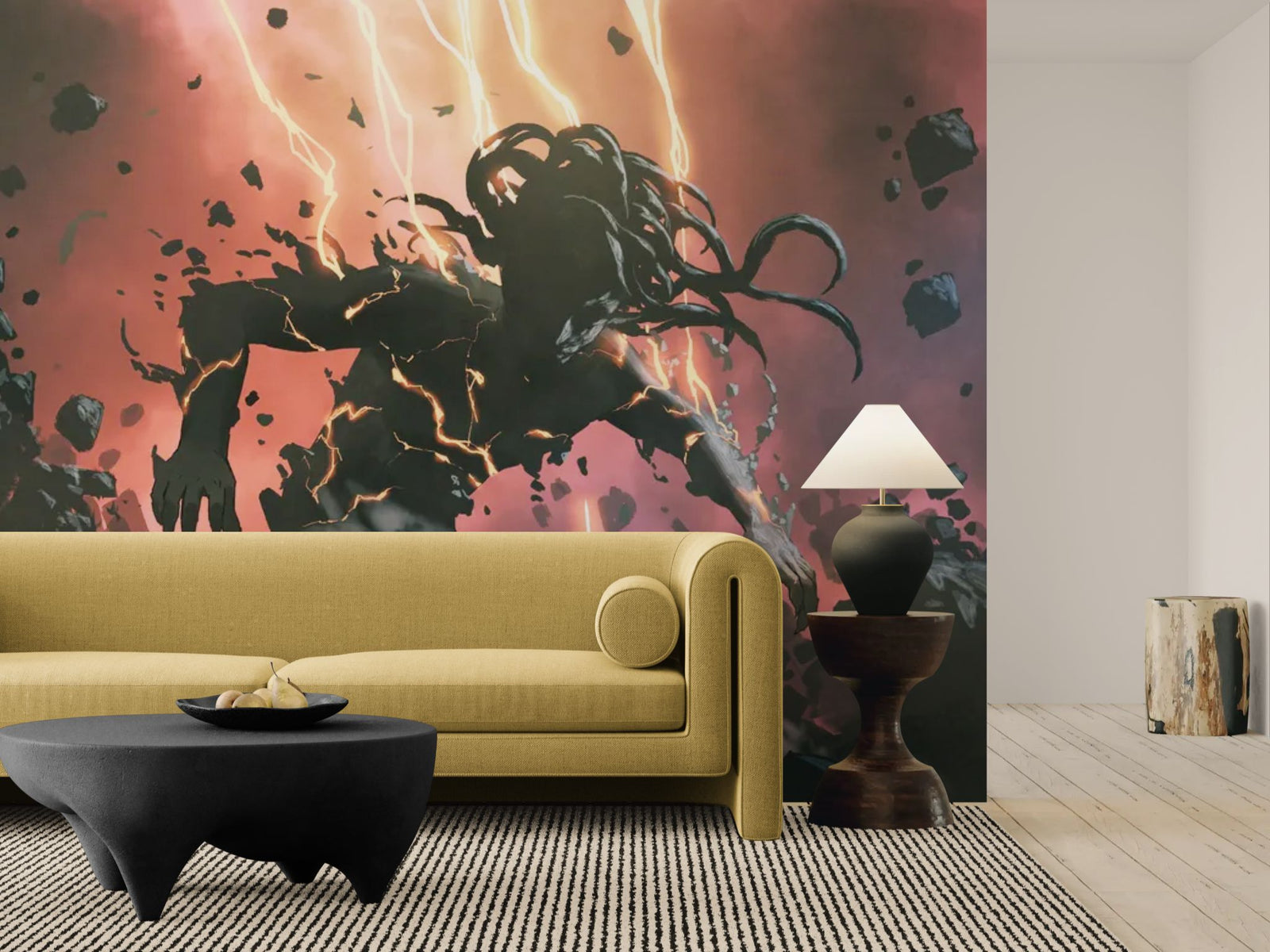 Papier Peint Dark Fantasy - Titan de Foudre