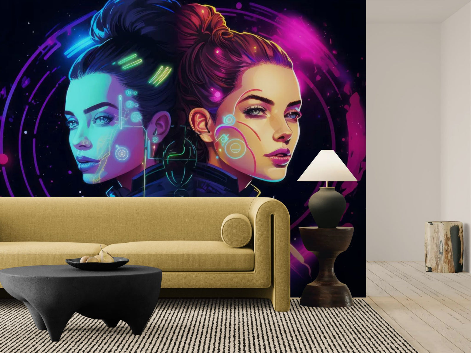 papier peint cyberpunk - jumelles