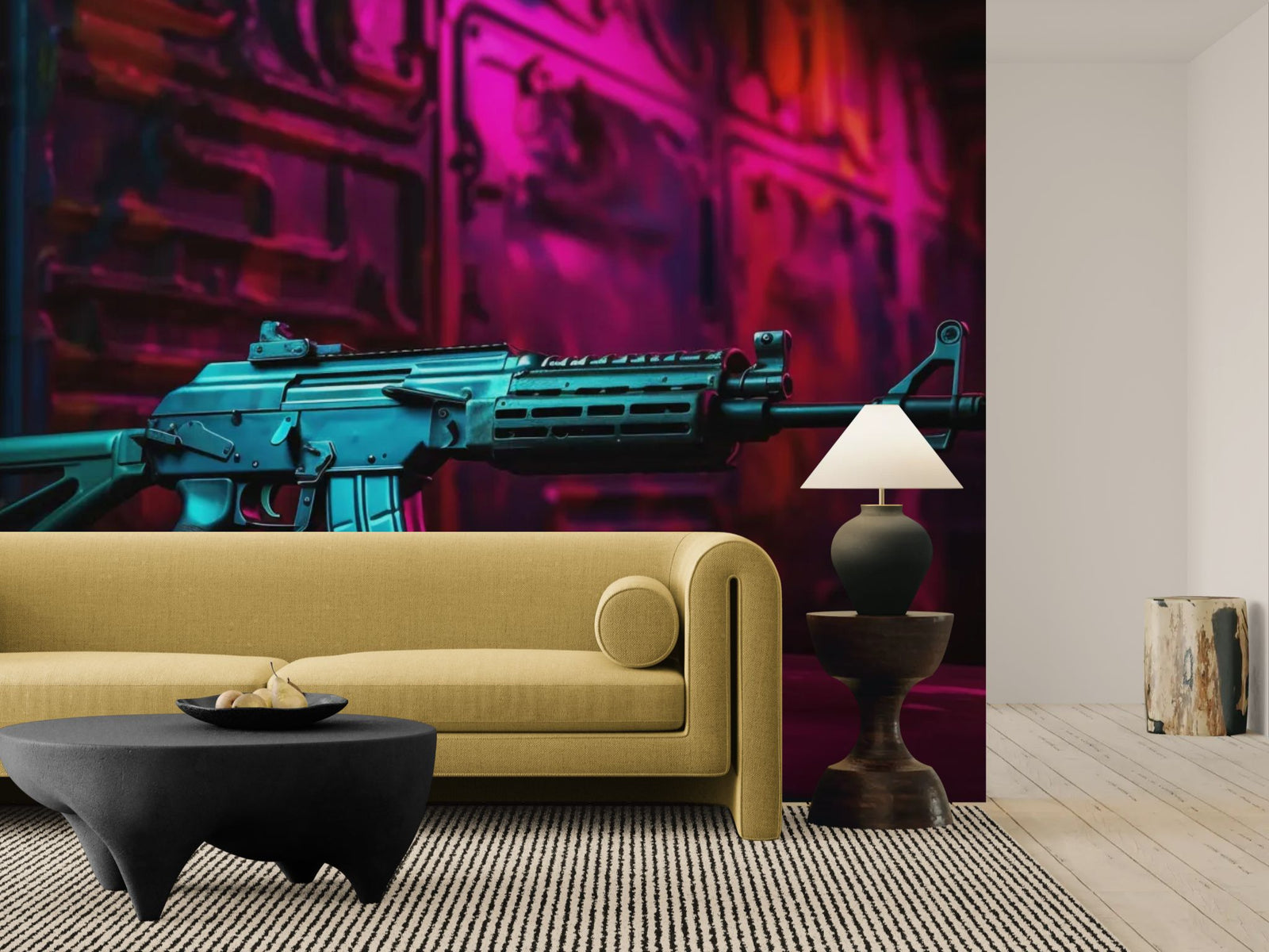 Papier Peint Néon - Fusil Cyberchrome