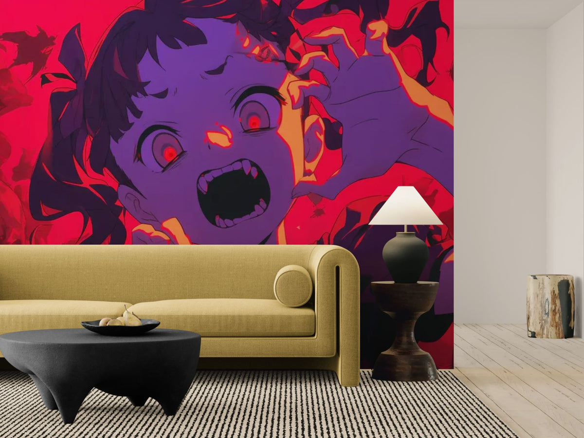 Halloween behang - Demonisch meisje