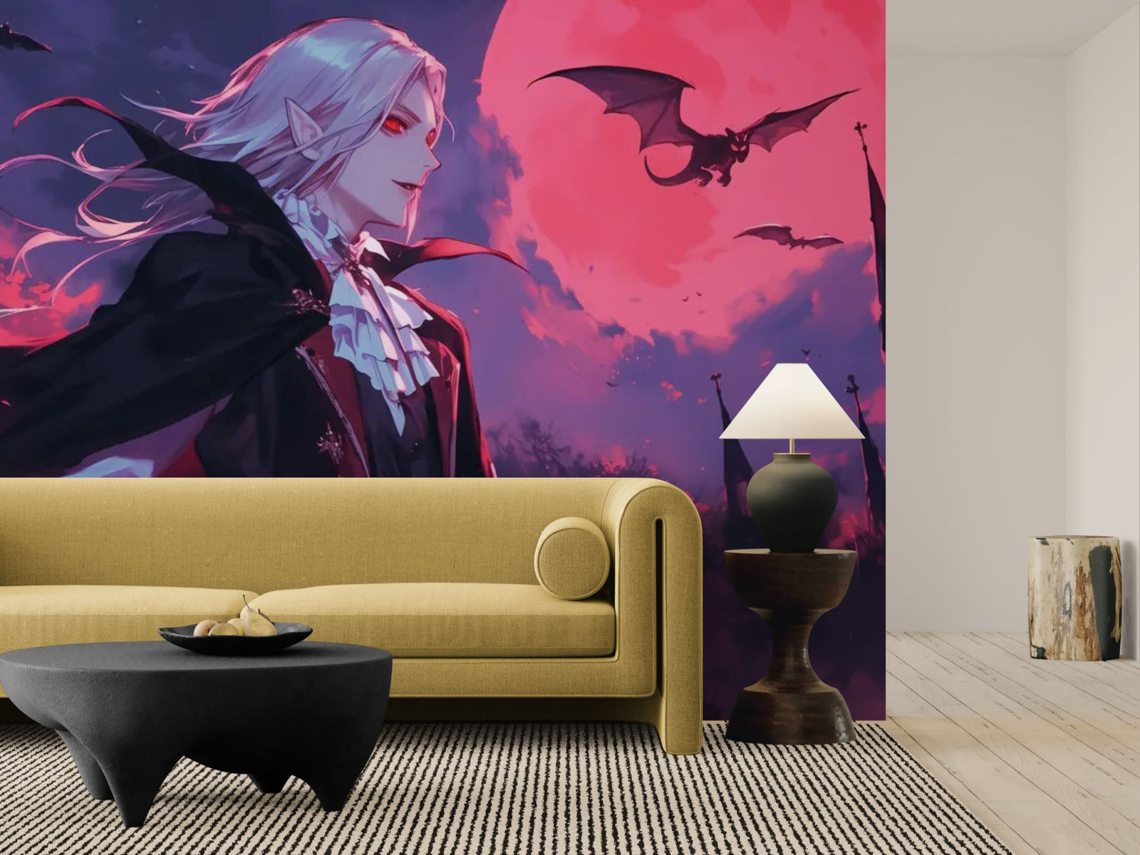 Papier Peint Anime - Vampire Lune Rouge