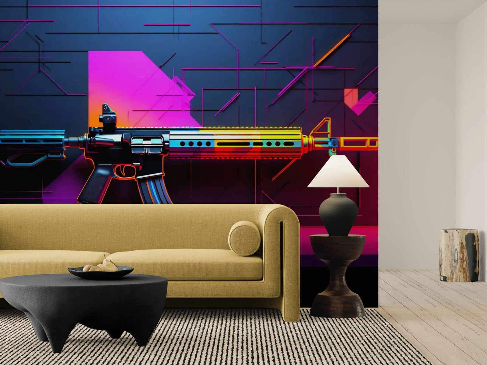 Papier Peint Néon - Carabine Chromatique