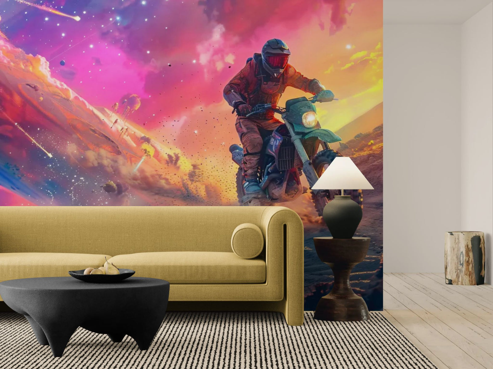 Papier Peint Espace - Tempête Cosmique Rider