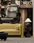 Vintage wallpaper – Authentic barber chair
