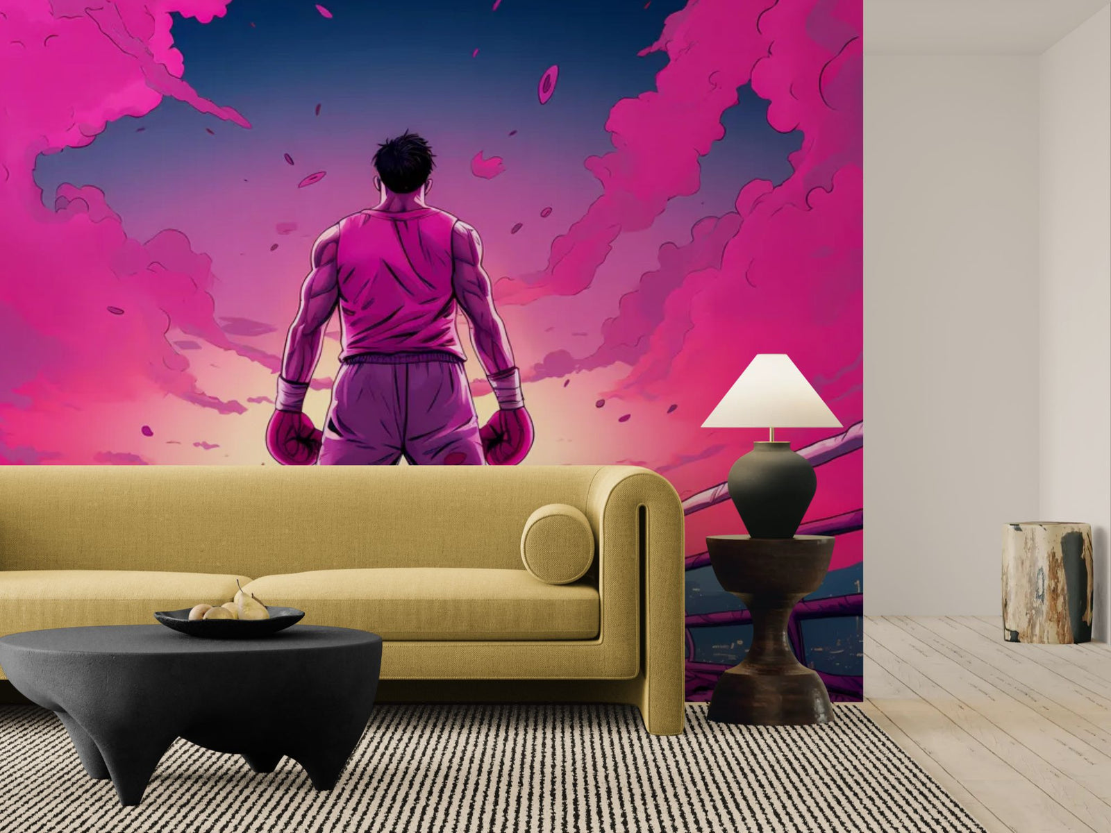 Sports wallpaper – Boxer facing the twilight horizon