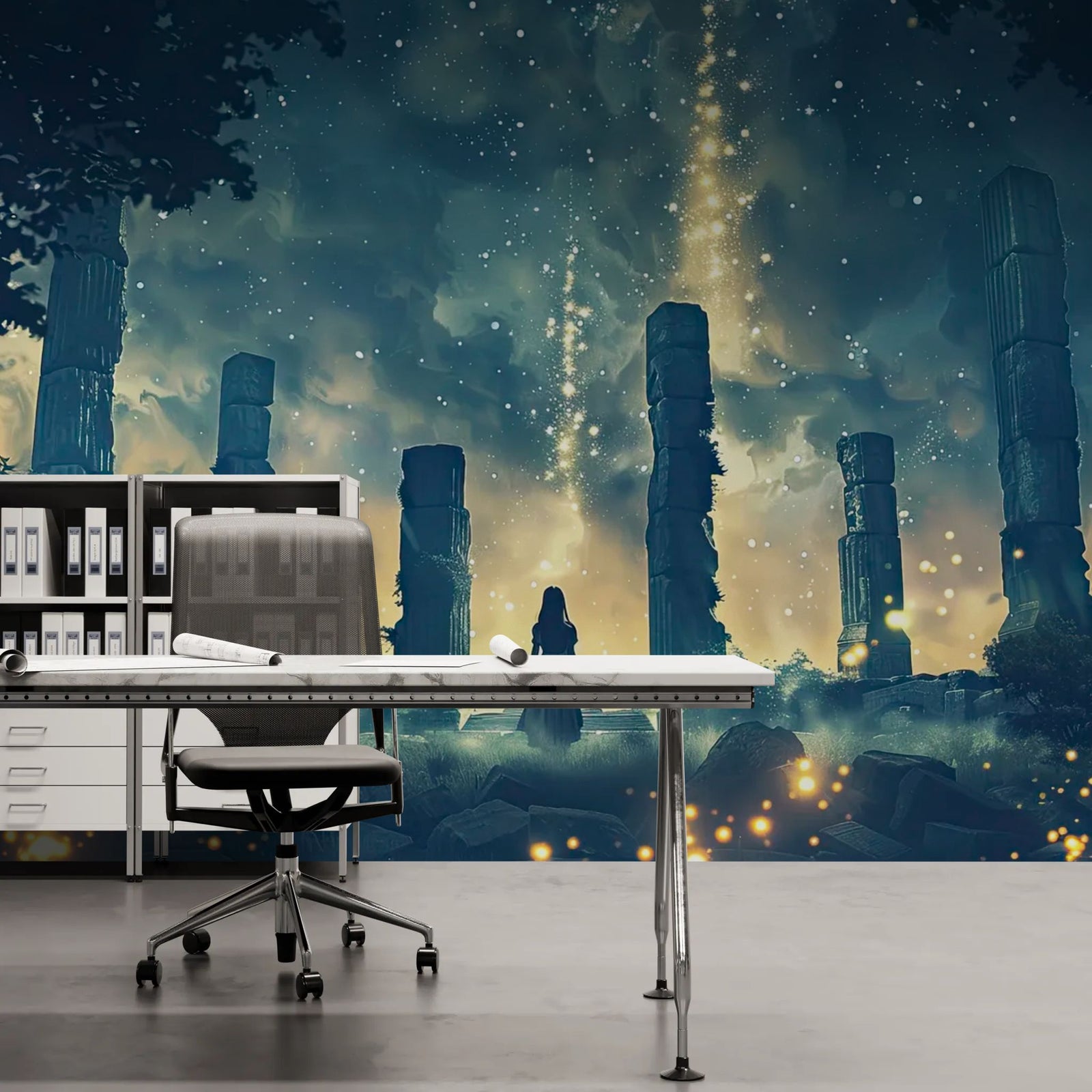 Papier Peint Fantasy - Cercle Céleste des Anciennes Pierres