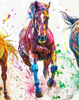 Papier Peint Art & Déco - Chevaux Colorés