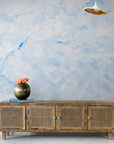 Papier Peint Pierre - Marbre Bleu Glacé