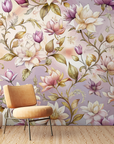 Papier peint fleuri - bouquet sauvage aquarelle