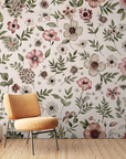 Papier peint fleuri - petites fleurs vintage